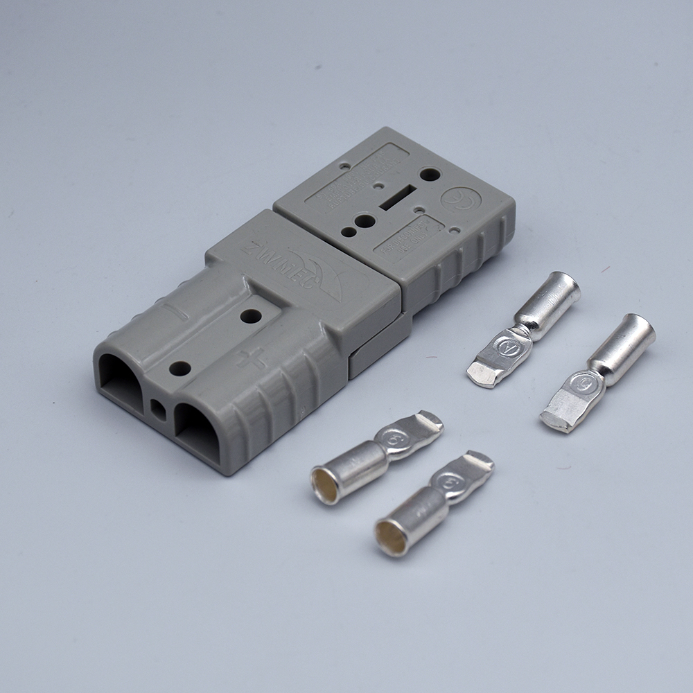 2PCS For Anderson 50A 120A 175A 350A 600V Plug Cable Terminal Battery Power Connector Kit Quick Plug Battery Charging Connector: Lavender