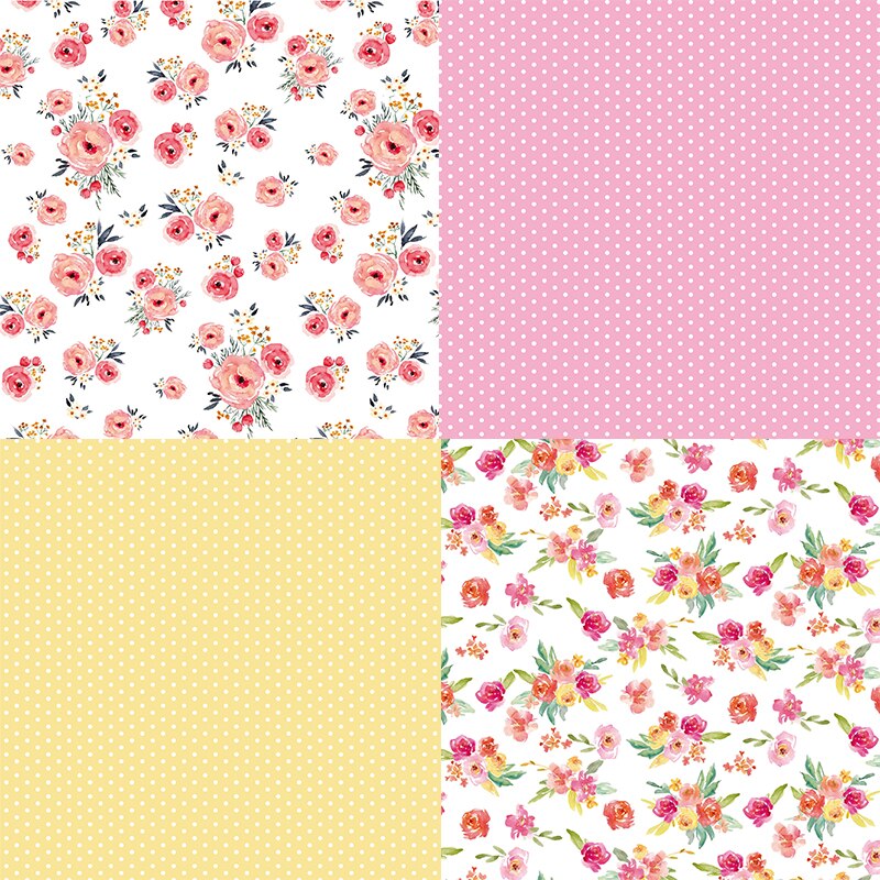 Panalisacraft 24 sheets 6"X6" flower paper Scrapbooking patterned paper pack handmade craft paper craft Background pad card