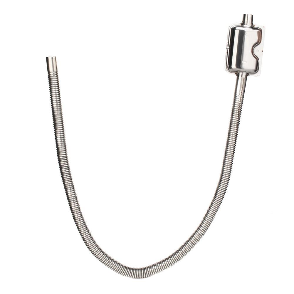 Automotive Steel Exhaust Pipe Corrugated Round Pipe 120CM Long Car Heater Parking Muffler