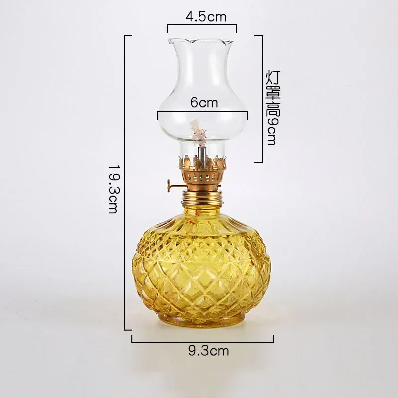 Kamerolielamp voor gebruik binnenshuis Home Decor W/Lont & Cover Vintage Hurricane Kerosinelamp Olielantaarn Hurricane Lamp: Roze