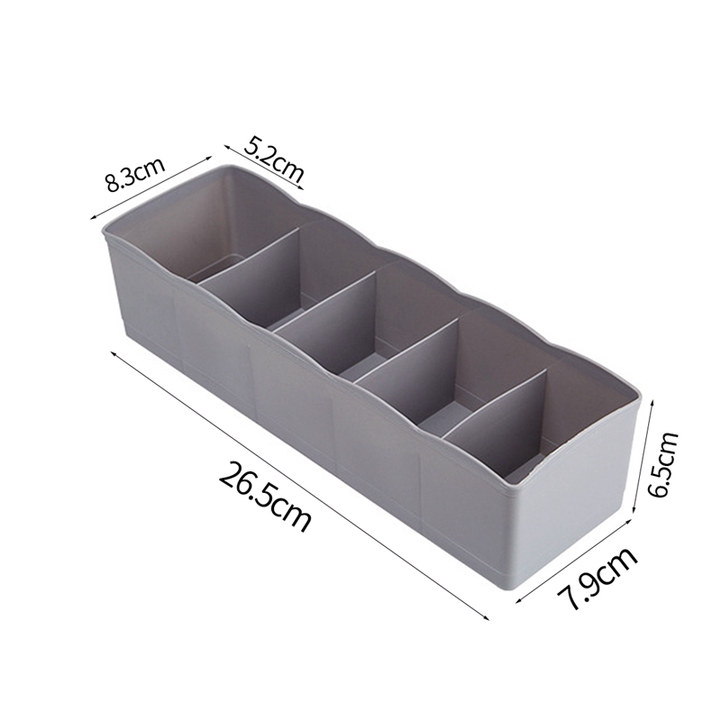 Plastic Multi Grids Ondergoed Bh Sokken Opbergdozen Kleding Organizer Thuis Slaapkamer Kast Lade Plastic Divider Organizer: nordic blue-5 grid