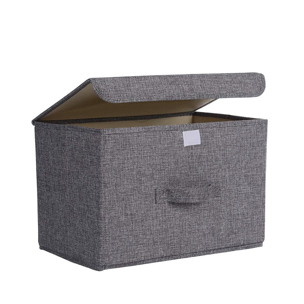 Cotton Fabric Cube Storage Box Cartoon Embroidery Laundry Basket For Cupboard Drawer Showcas Storage Holders Toys Organizer Bins