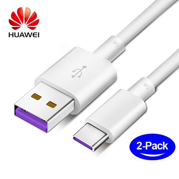 100% original huawei usb tipo c cabo 5a p20 p30 pro supercharge cabo carregador rápido super carga cabo de dados 1m companheiro 9 10 20 30: 2PCS