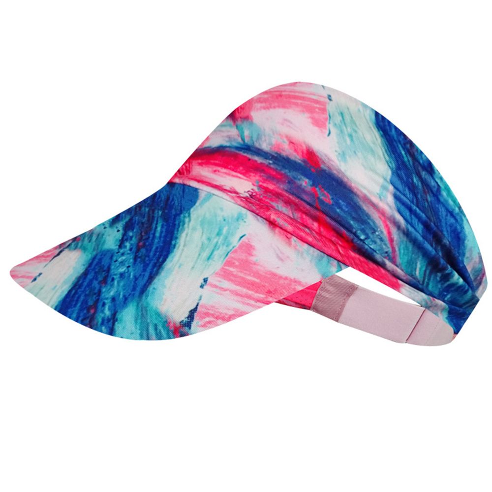 Donna uomo berretto sportivo a tesa larga in seta di ghiaccio Tie Dye cappello da visiera parasole cappello da Tennis da Golf leggero ad asciugatura rapida cappello da spiaggia portatile arrotolabile: 3 (46-62 cm)