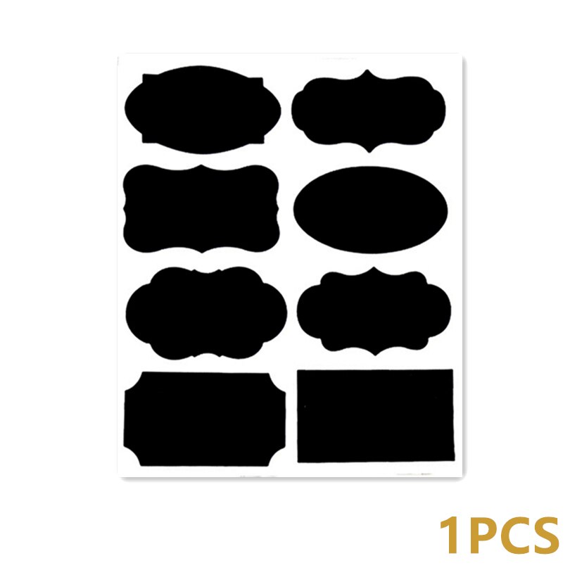Stylos à craie blanche pour stickers muraux, tableau noir effaçable, sans poussière, marqueur amovible, papeterie: B Black Sticker 1PC