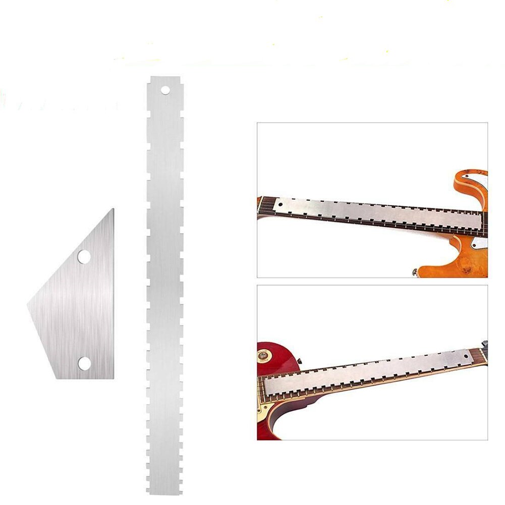 Stainless Steel Guitar Neck Notched Straight Edge And Fret Rocker Luthier Tools