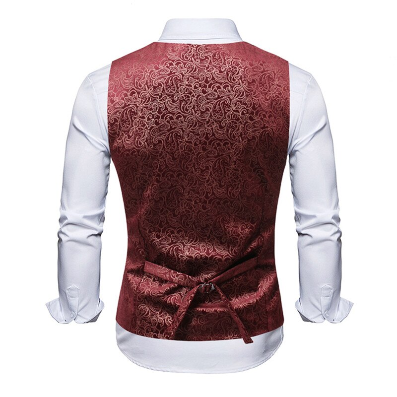 Männer Paisley Samt Anzug Weste Formale Geschäft Weste Kleid Weste Weste Männer schlank passen Hochzeit Rauchen Westen männlichen Gilet