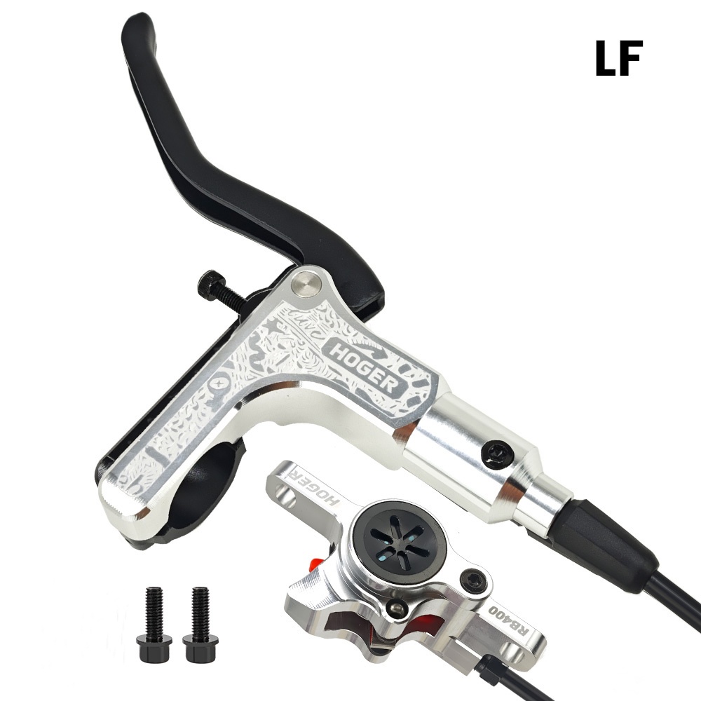 HOGER MTB Fahrrad Hydraulische Scheibenbremse Set 160mm Rotoren Öl Bremssattel Platte Vorne Hinten Mountainbike Klemme 22,2mm Griff EINE Säule