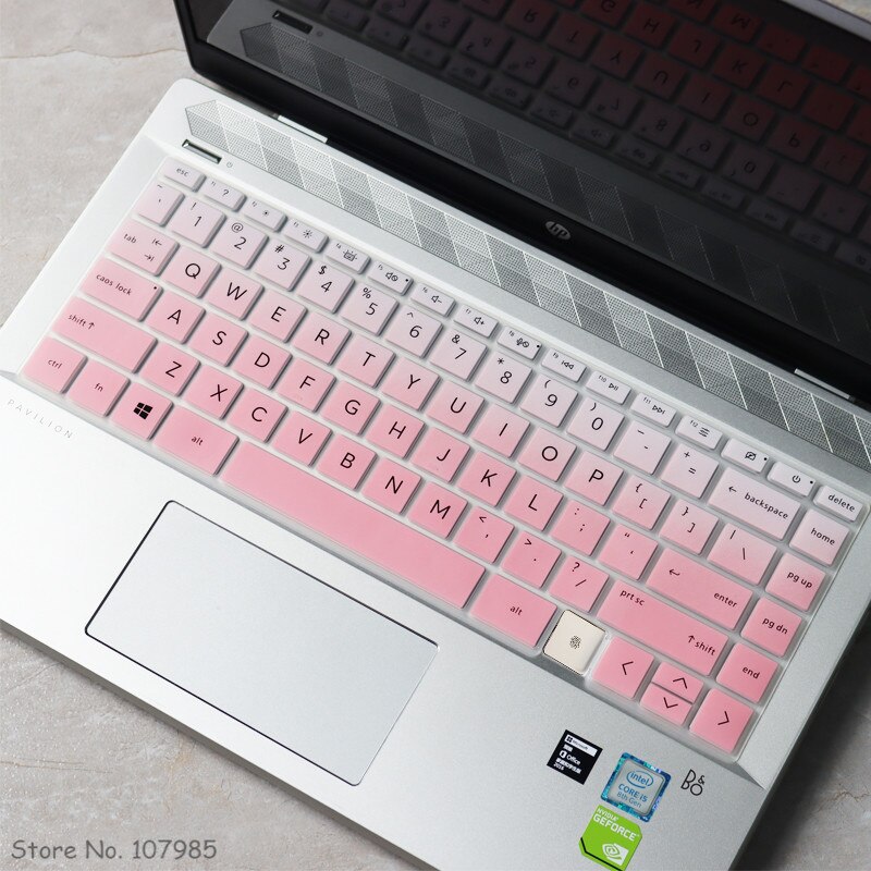 Voor Hp Envy 13 Touchscreen 2-In-1 Laptop 13-ba0010 13-ba0017TU 13-ba1003TX Ba0017TX Silicone Toetsenbord Cover Skin protector: Gradient pink