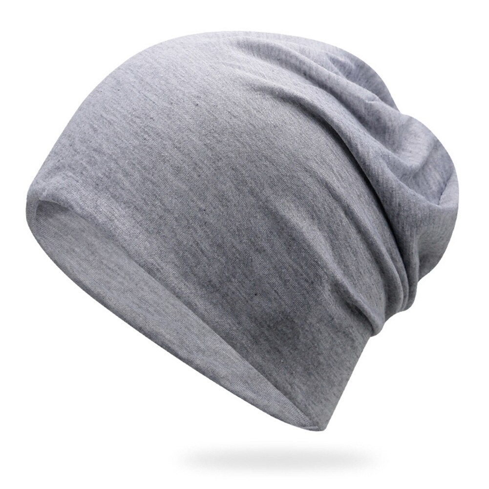 Women Men Stylish Beanie Hat Thin Hip-hop Soft Stretch Slouchy Outdoor Skull Cap Suitable for spring autumn summer hat: Light Grey