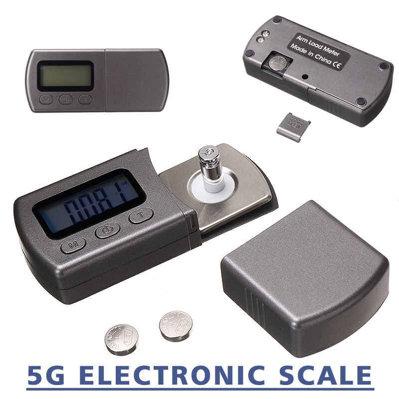 Báscula de cartucho portátil, 0,01g, LCD, Digital, Cartucho para puntero, tocadiscos, medidor de balanza de fuerza Stylus para aguja de registro de vinilo