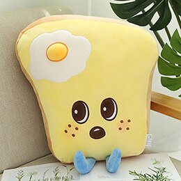 Glad mad plys legetøj figurerede tegneserie toast hamburger pizza pop corn chips underlår indretning snacks pude pude rekvisitter 7 slags: Toast 45cm