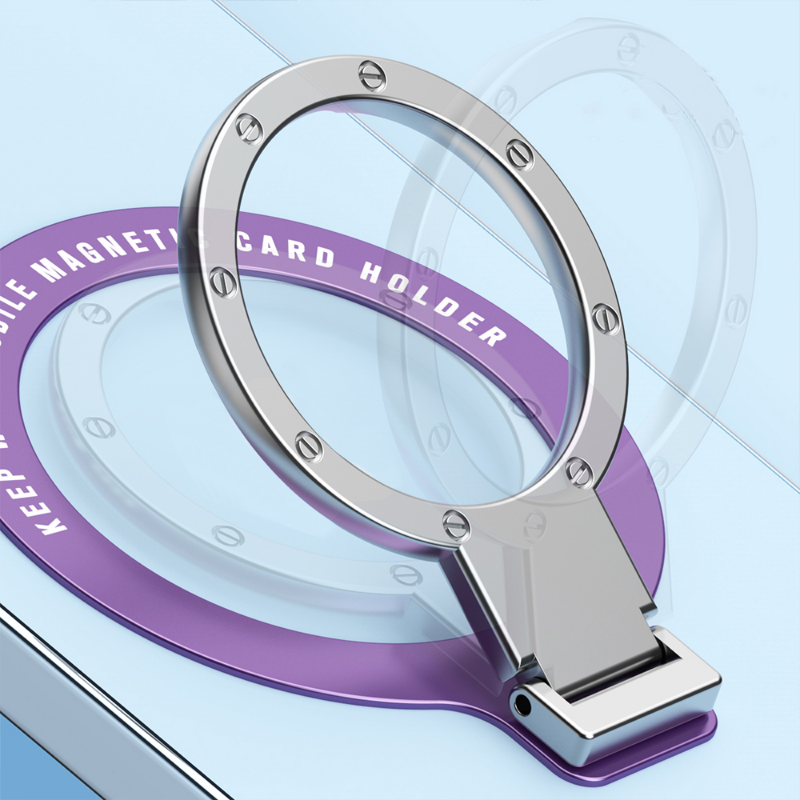 Suporte giratório de anel de dedo para celular, suporte magnético para magsafe, suporte universal para aperto traseiro de telefone
