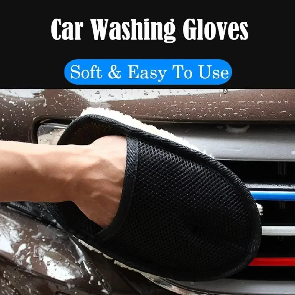 Mikrofaser-Handschuhwachsen, Pflege, Polieren, zum Reinigen, Waschen, Motorradfarbe, Karosserie, Glas, Auto