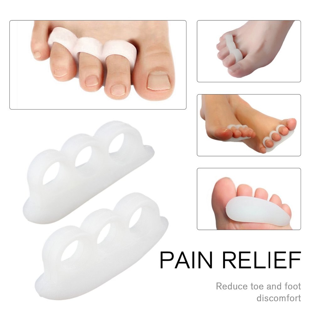 1pair Gel Toe Separators Stretchers Alignment Overlapping Toes Orthotics Hammer Orthopedic Cushion Feet Care Shoes Insoles