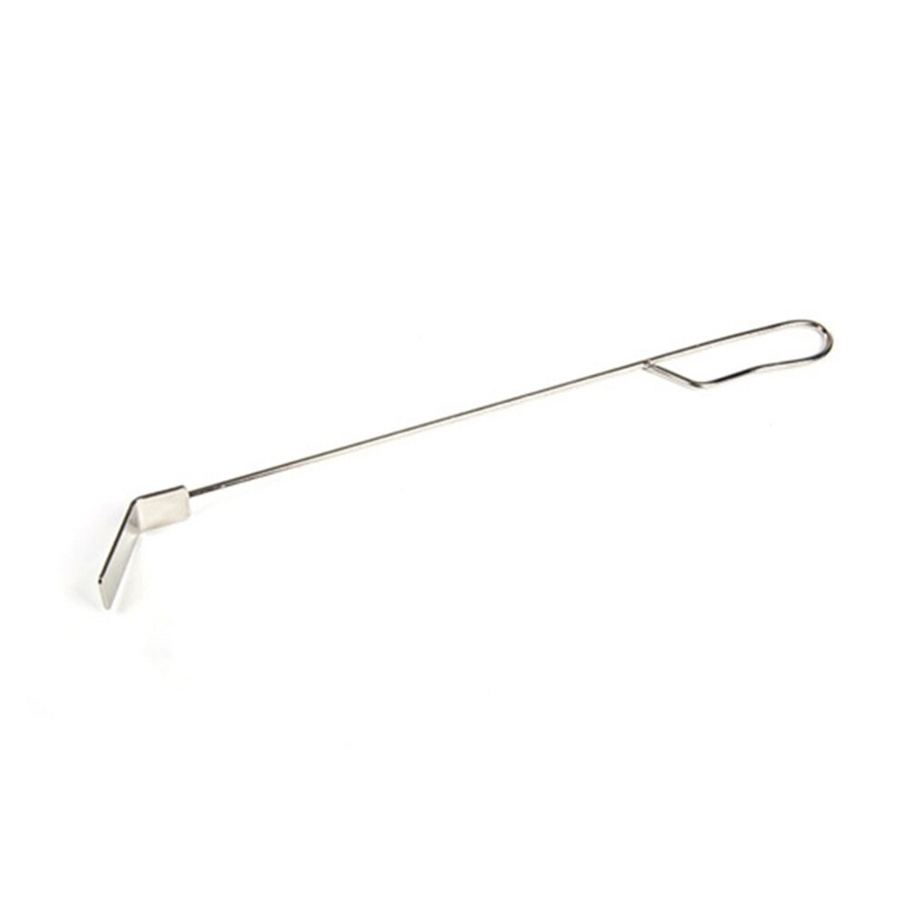 46cm Stainless Steel Charcoal Ash Rake BBQ Ash Tool Rake Poker for Kamado Joe Charcoal Smoker Wood Burning Stove Silver A50