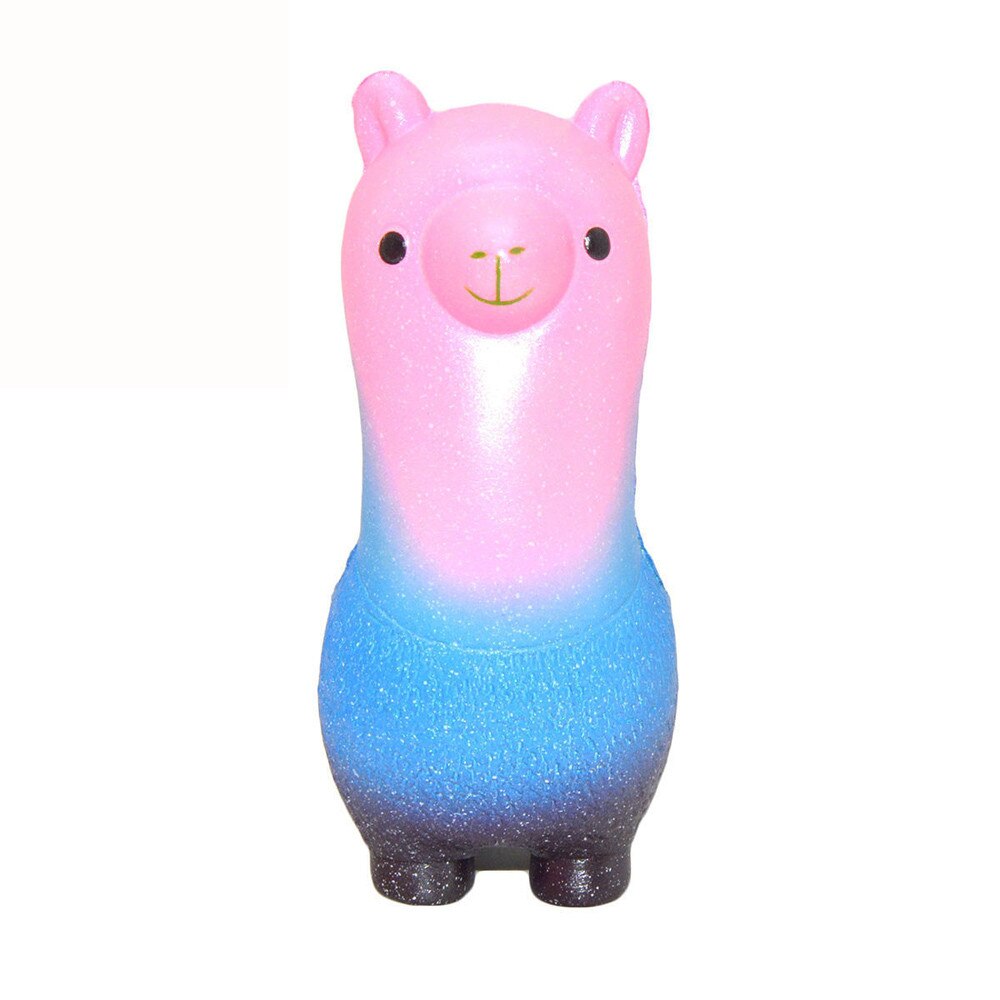 Squishy regnbue alpaca telefonremme langsomt stigende bolle charms legetøj