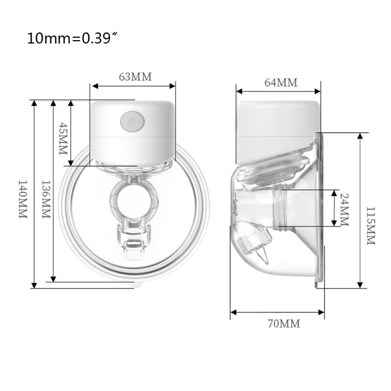 Elektrische Borstkolf Stille Wearable Automatische Melker Usb Oplaadbare Handsfree Draagbare Melk Extractor L21F