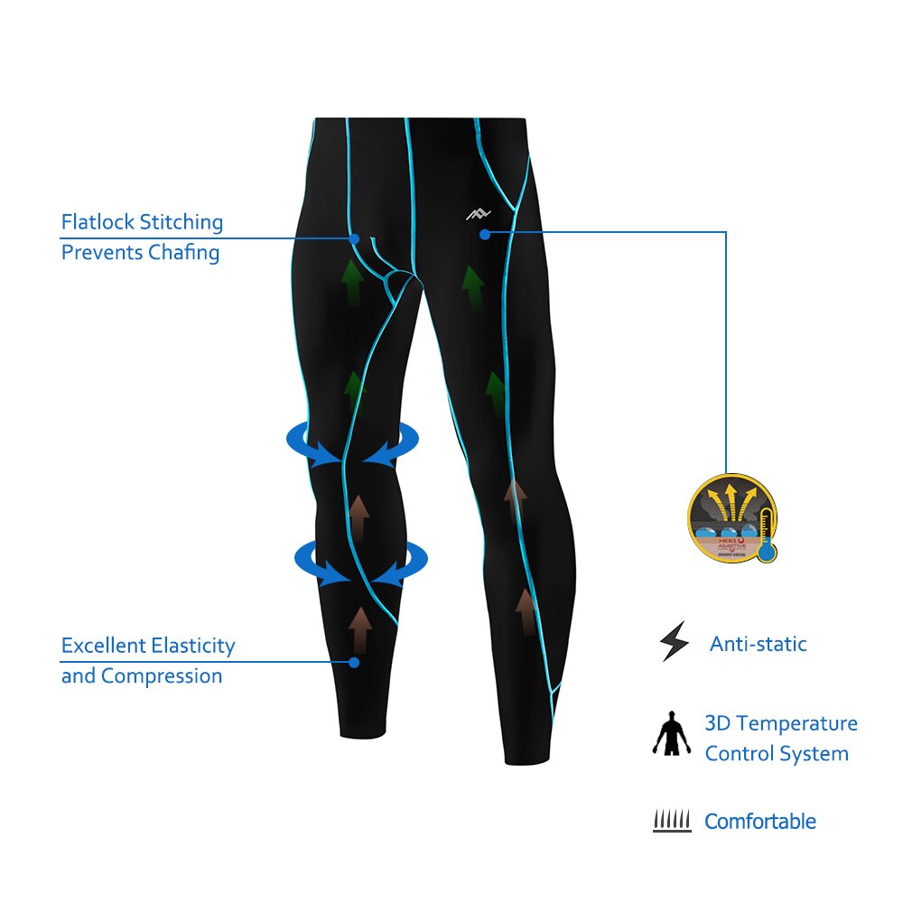 Primavera inverno novo 2018 calças de compressão homem trousersquick pele seca collants base sob camada esportes correndo calças longas