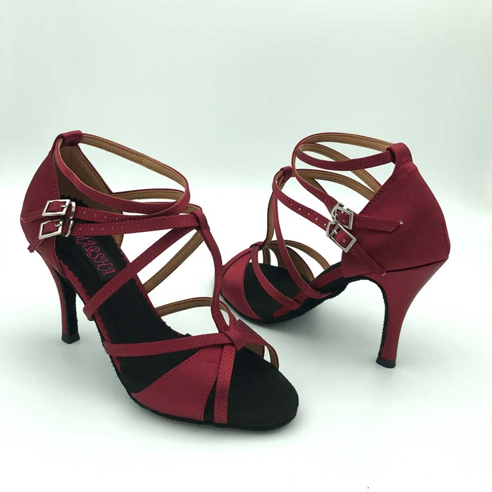 High Heel Latin Dance Shoes For women Salsa shoes pratice shoes comfortable shoes MS6232BG Low heel available