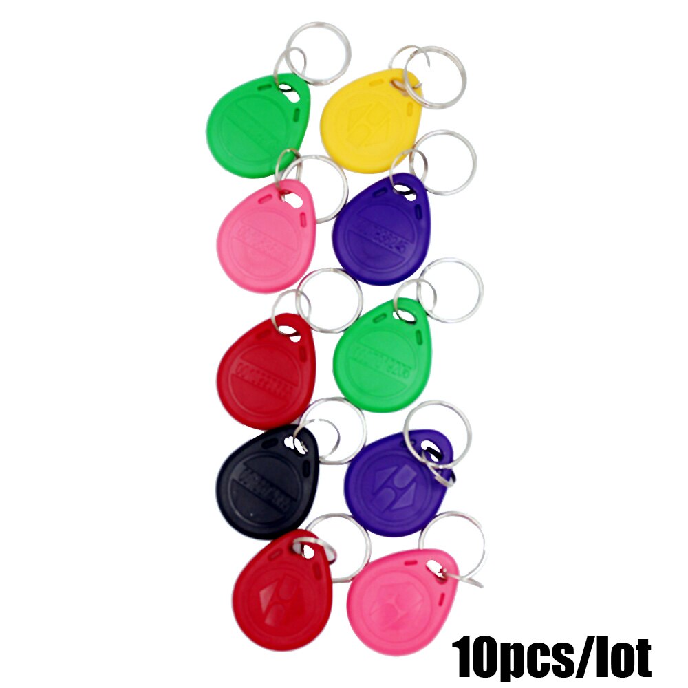 125Khz RFID Keypad Access Control System Device Machine RFID Card Reader Door Lock System 500 users gray: 10 color key