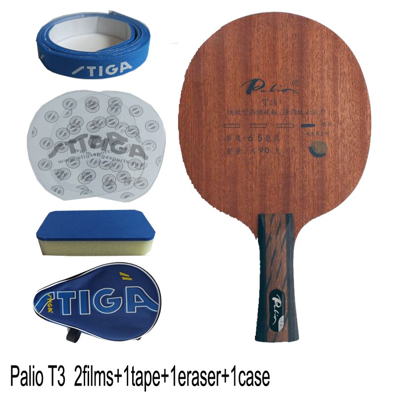 Palio officiële T-3 T3 tafeltennis blade carbon blade snelle aanval met lus bevestigd blad palio blade racket ping pong: FL case