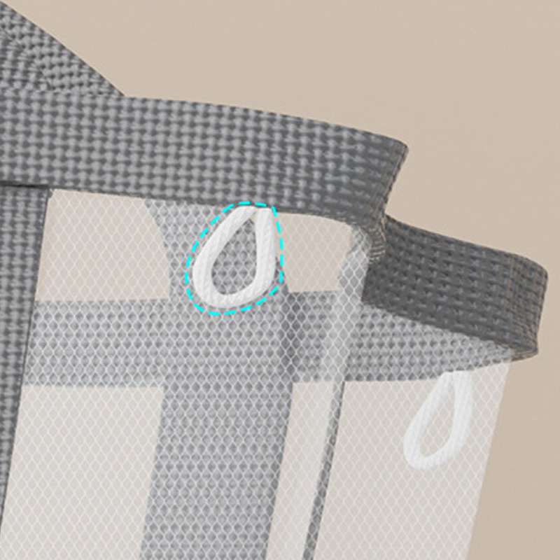 Nylon Mesh Wasmand met Handvat Ademend Opvouwbaar Draagbaar Vuile Kleren Organizer Tassen Grote Capaciteit Speelgoed Opbergtas