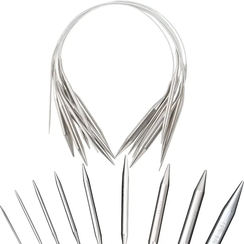 1PC 1.6-4.8mm Rondbreinaalden met Magic Loop Dubbelpuntige Flexibele Breinaalden voor DIY Sokken weven Breien