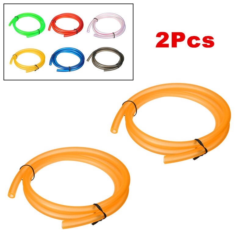 2Pcs 1M Motorcycle Motorbike Fuel Hose Line Petrol Gas Oil Hose Pipe Tube ATV Mini Moto Dirt Pit Bike For Honda Yamaha Suzuki