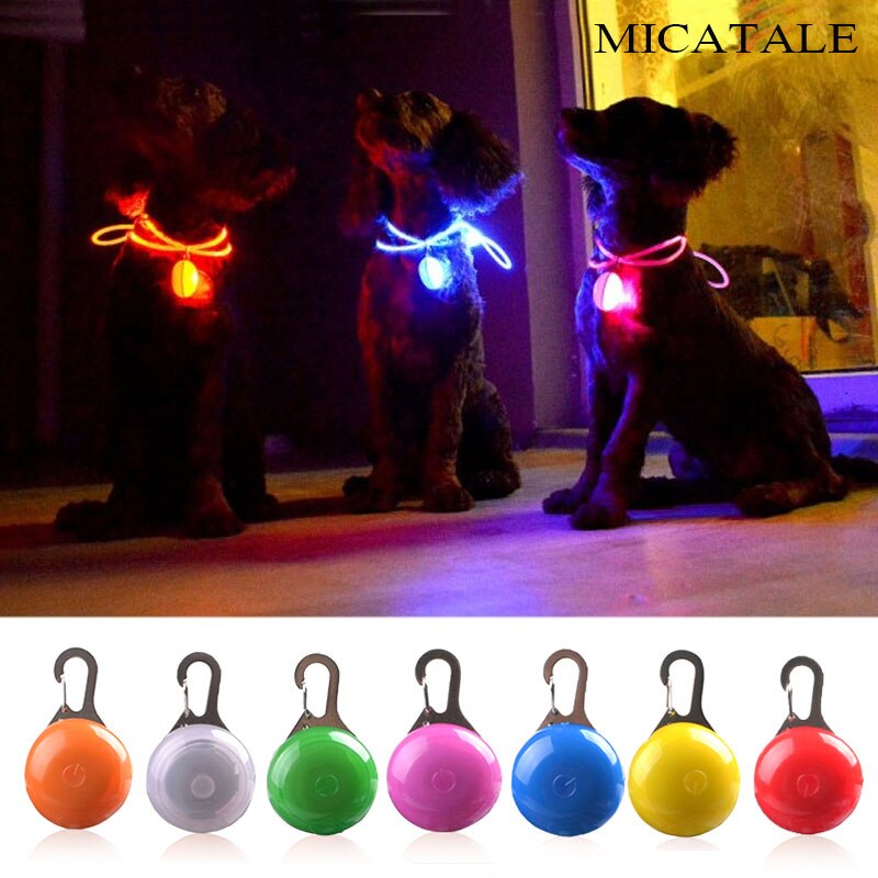 Micatale hond led zaklamp halsband huisdier halsband gloeiende hanger nacht veiligheid huisdier lijnen ketting lichtgevende heldere decoratieve halsbanden