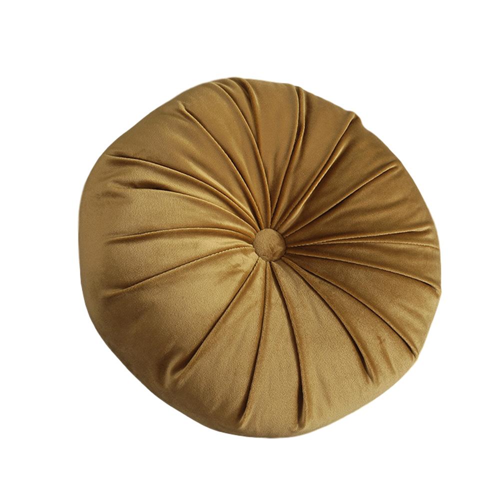 Europese Zitkussen Ronde Zitkussen Fluwelen Stof Effen Kleur Terug Kussen Sofa Kussen Bed Kussen Woondecoratie: Yellow