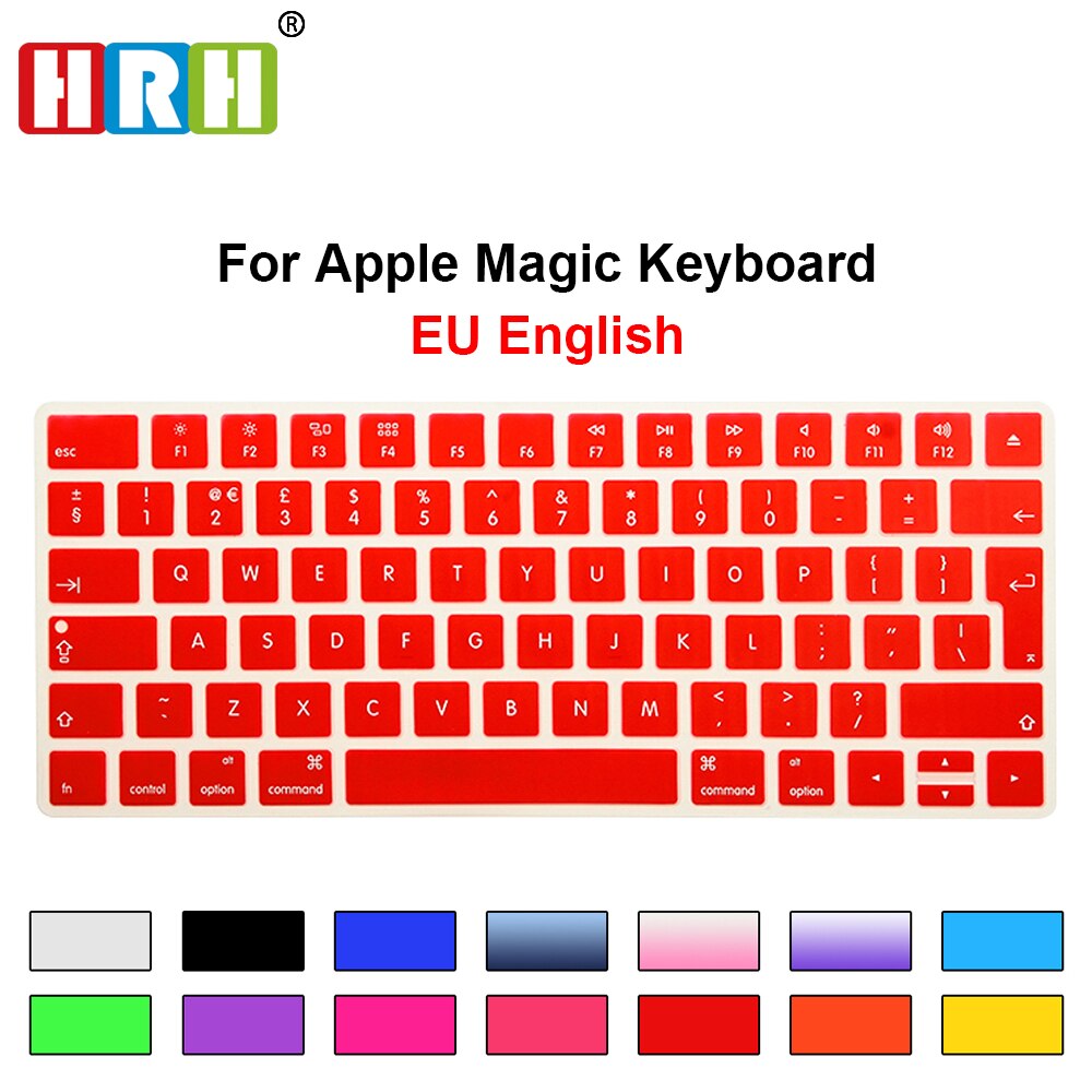 Hrh vedenpitävä eu/uk näppäimistösuojat silikonikuoret suojakalvo apple magicille mla 22b/ a eurooppalainen asettelu