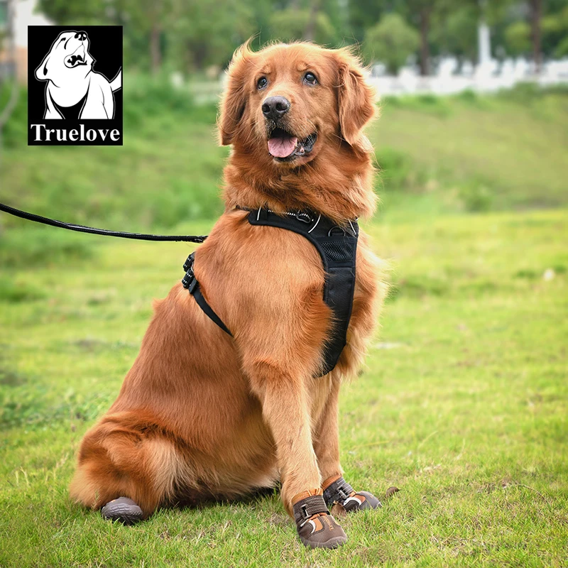 Sapatos para cães Truelove, botas para cães grandes e médios e protetores de patas para inverno, pavimento de dia nevado, à prova d'água com sola TPR TLS3963
