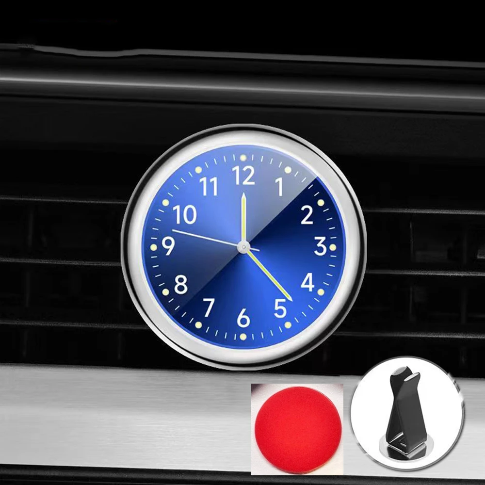 Mini-Uhr Auto Quarzuhr Mini elektronische Uhr wasserdicht Fahrrad Motorrad Uhr Auto Auto Uhr Armaturen brett Uhr im Auto: Black