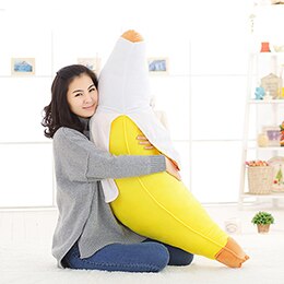 Skraellet Banan Plys Legetoj Fyldte Frugter Bananer Fyldt Sofa Indretning Pude Huggable Born Trostende Plushie Venner 4 Storrelser Grandado