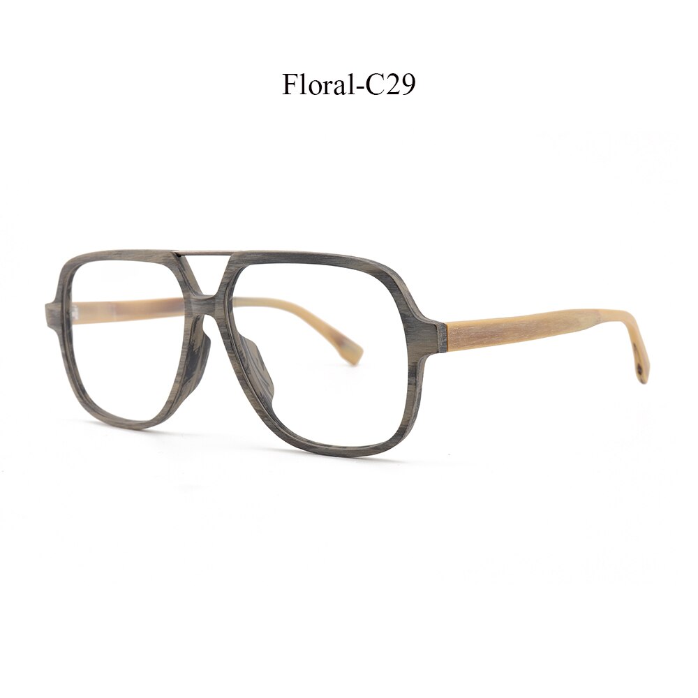 Possion de lunettes de vue pour myopie, monture surdimensionnée pour hommes et femmes, verres clairs progressifs, corée: Floral-C29