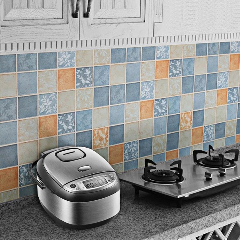 Kitchen Mirror Decal Adhesive Wall Paper Borders Wallpaper Border Kids 3d Papel Decorativo Adhesivo Para Cocina Sticker Wall