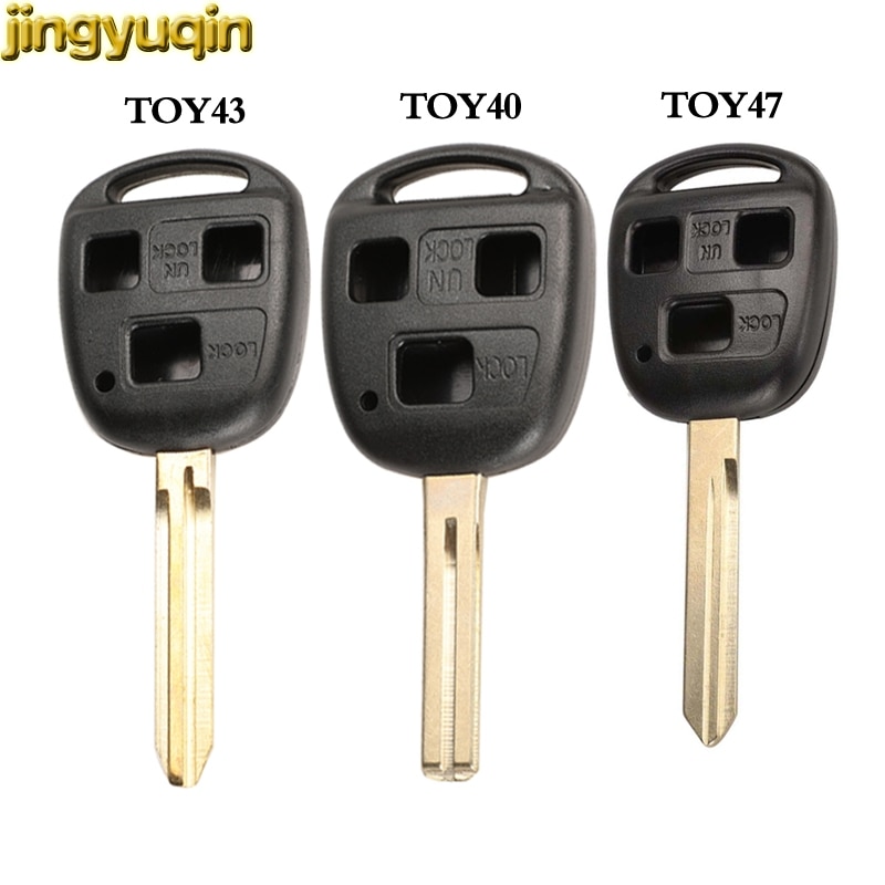 Jingyuqin 3 Knoppen Afstandsbediening Auto Sleutel Shell Voor Toyota Camry Avensis Corolla Yaris Rav4 Key Case Vervanging Fob