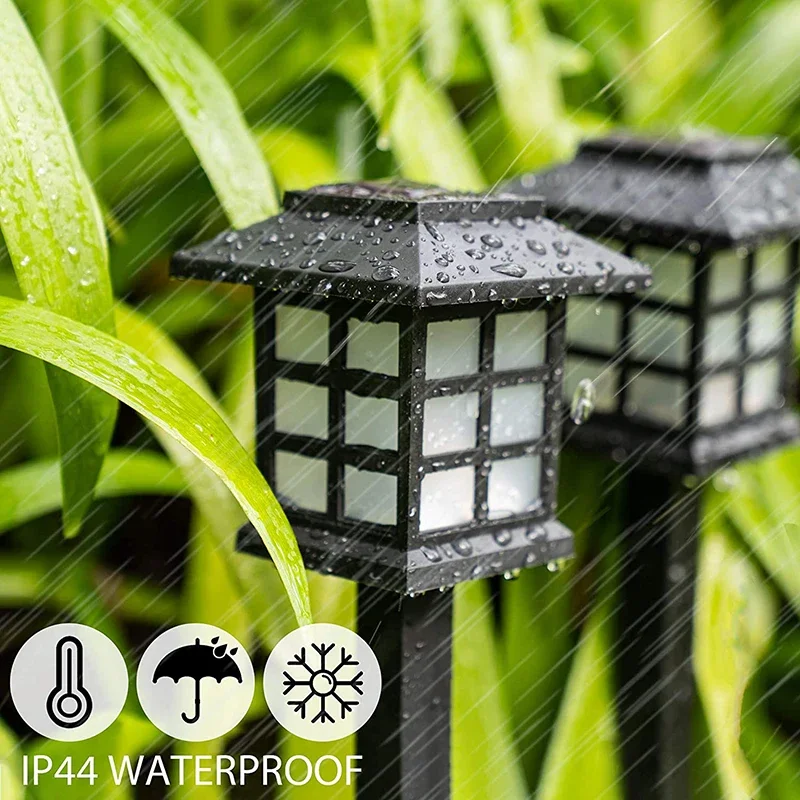Luces LED solares para camino, iluminación impermeable para exteriores, decoración de jardín, calle, paisaje, Patio, entrada, 2/4/6/8/10/12 piezas