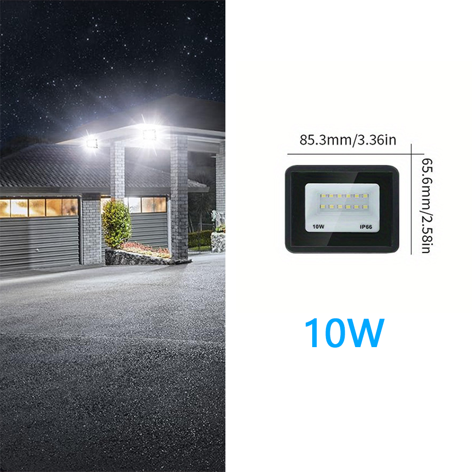 LED Spotlight High brightness 220V 10W 20W 30W 50W 100W 150W 200W 300W Waterproof IP66 Garden Outdoor Light lamp Reflector lamp: M / Blue