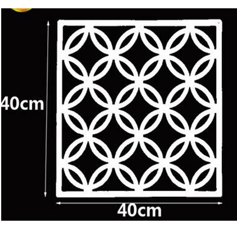 Room Dividers Tv Wall Stickers Screen Partition Entranceway Door Hanging Screen Cutout Grilles 4pcs/lot: white tQ