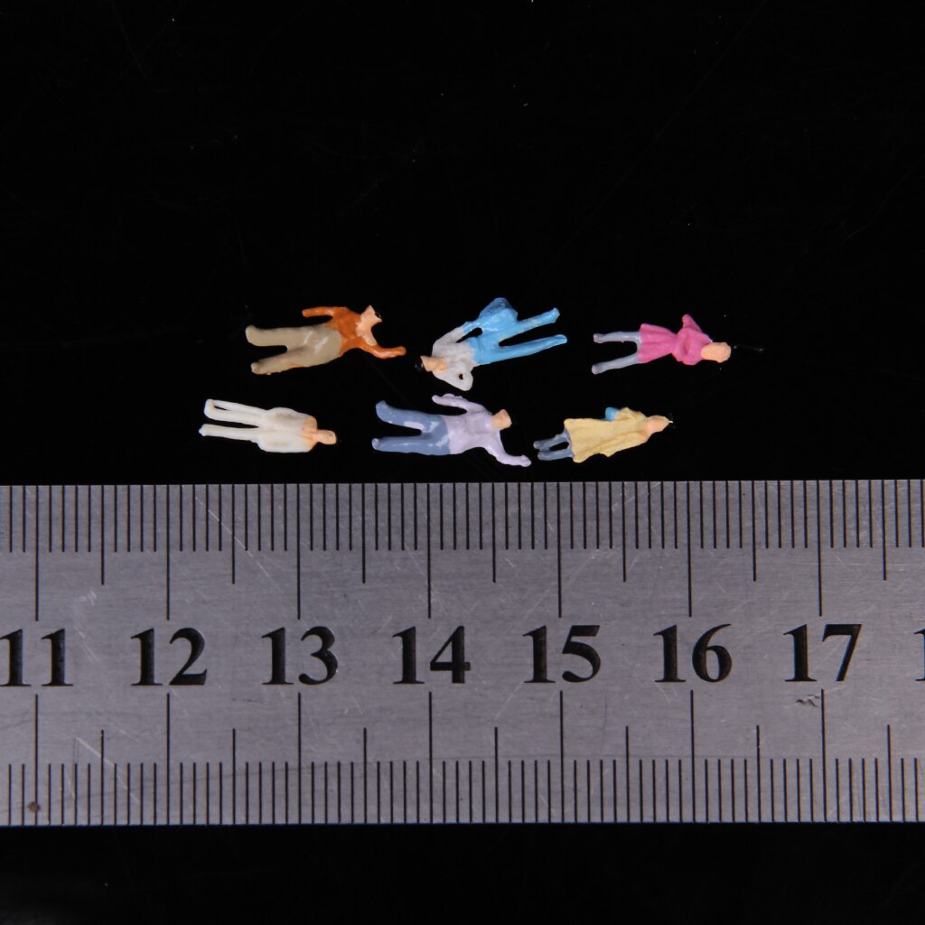 100 Pcs 1:150 Schaal Miniatuur Mensen Model Beeldjes Voor N Gauge Model Train Diorama Landschap Diy Accessoires