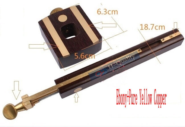 Luxe britannique indonésie ébène + pur cuivre résistant à l'usure charpentier outil de menuiserie 8 pouces vis de coupe jauge grattoir Scribers