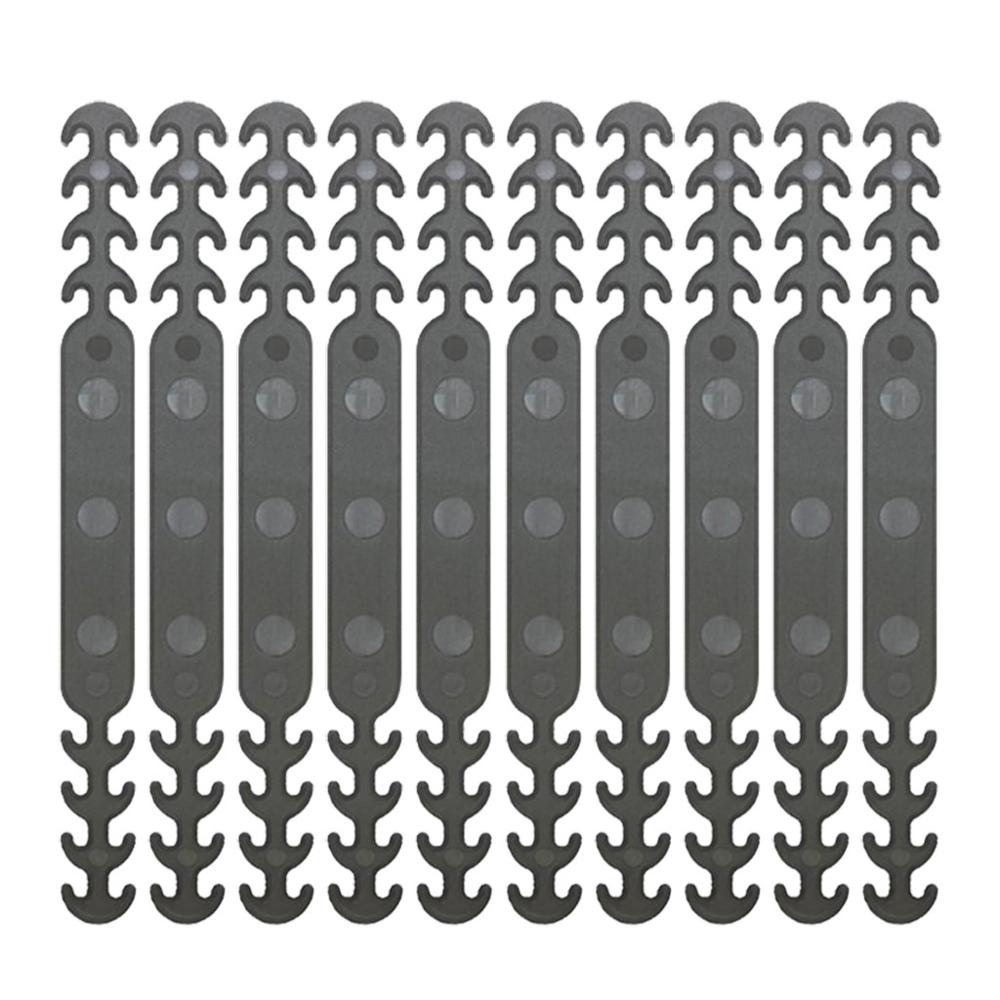 10 Uds. De agarres ajustables antideslizantes de silicona para mascarillas, salvaorejas, gancho de extensión, soporte de hebilla: Gray