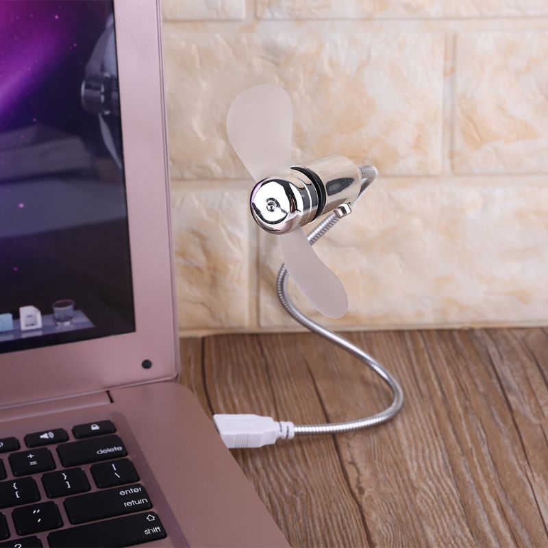 USB-Powered Portable Mobile USB Fan Mini Gooseneck Fan For Laptop Office Home Travel (1 PACK)