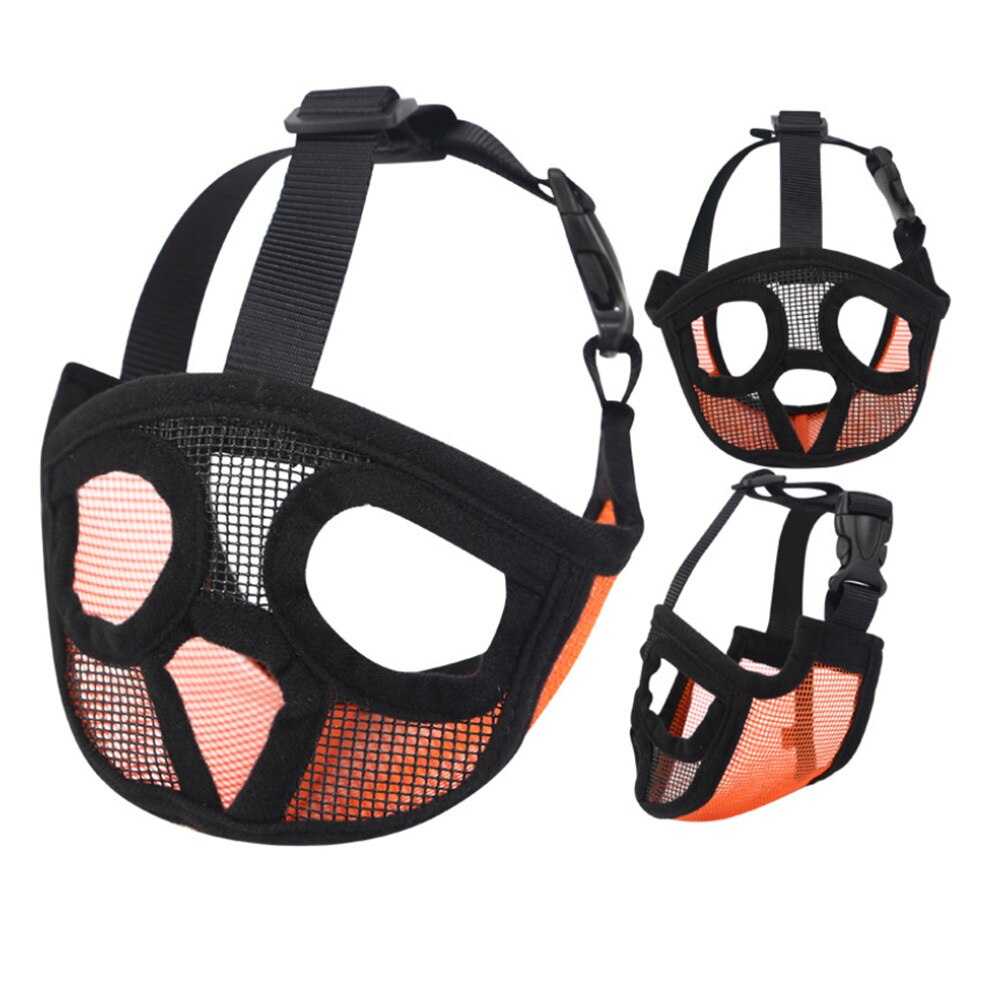 Korte Snuit Huisdier Hond Muilkorf Comfortabele Verstelbare Mesh Franse Bulldog Pug Mond Snuit Masker Dog Training Bark Control Apparaat