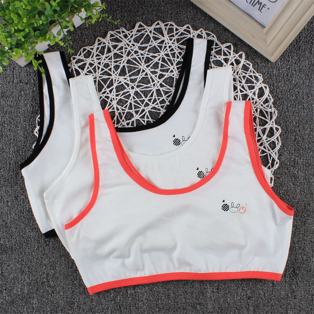 Foam Bra Vest Underwear Soft Cotton Bra for Kids Teenager Training Small Vest Underwear Puberty Clothing Sport Undies Clothes