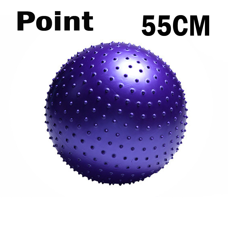 ITSTYLE Sports Yoga Ball Point Fitness Gym Balance Ball Fitball Exercise Pilates Workout Barbed Massage Ball 55cm 65cm 75cm 85cm: 55CM Purple