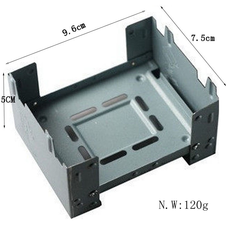 Yofeil Light weight Portable Stainless Steel Pocket Folding Wood Stove Alcohol Stove Outdoor Cooking Camping with Pouch