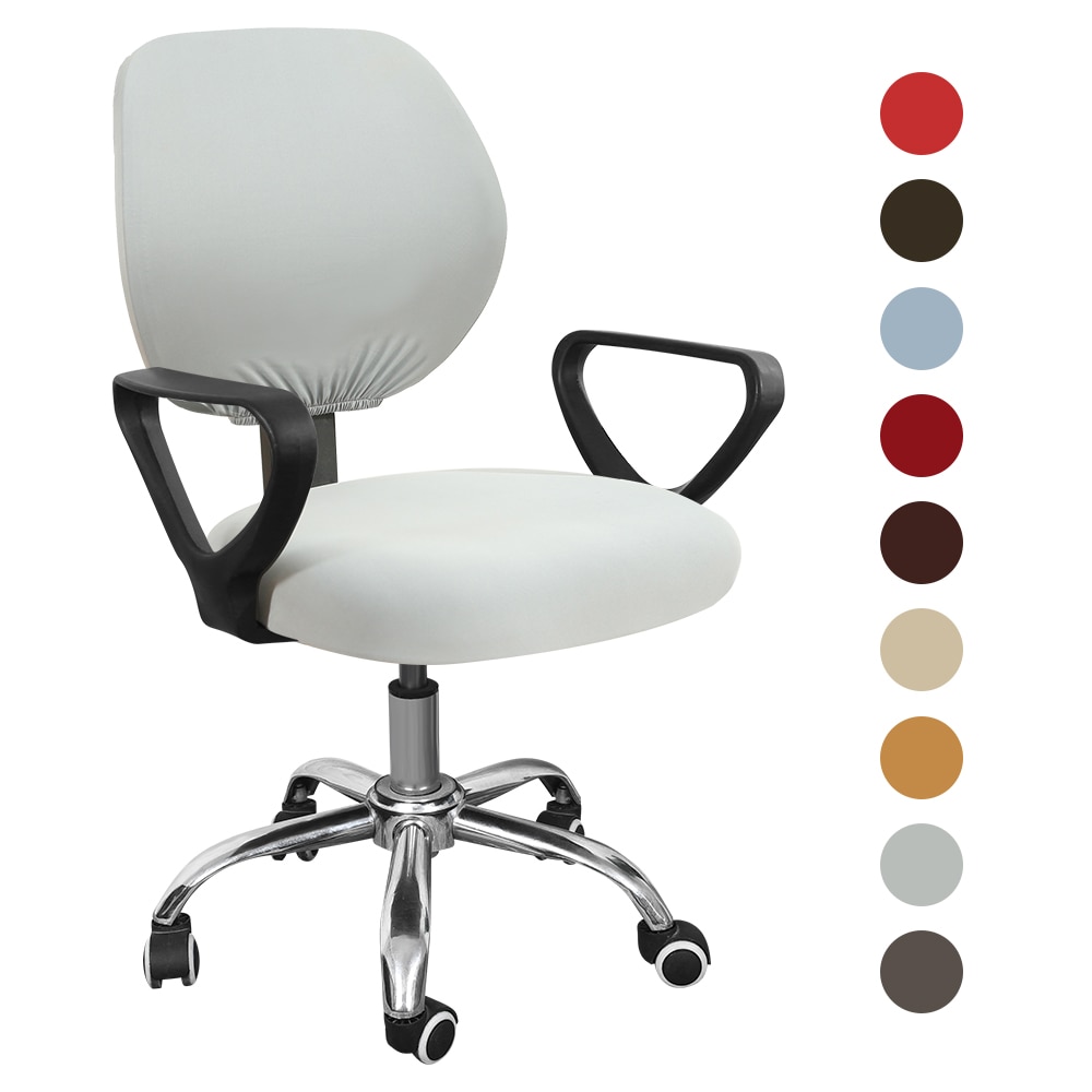9 Solid Colors Office Chair Cover Elastic Office Armchair Covers For Mariage Rotatable Computer Chair Slipcovers Spandex Fabric